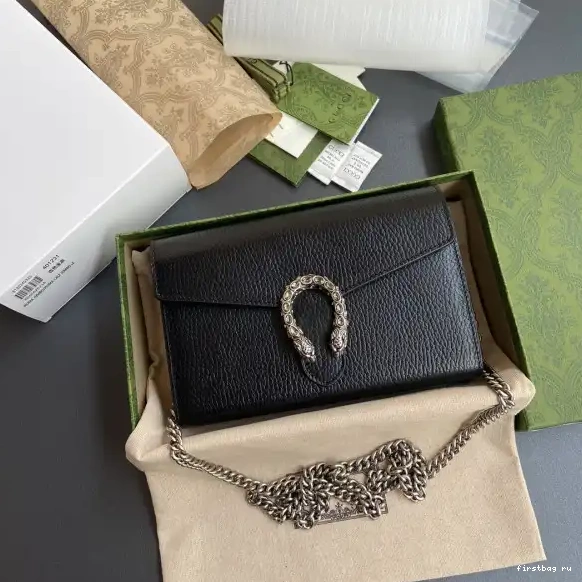 Firstbag ru mini Gucci bag Dionysus chain leather 0509